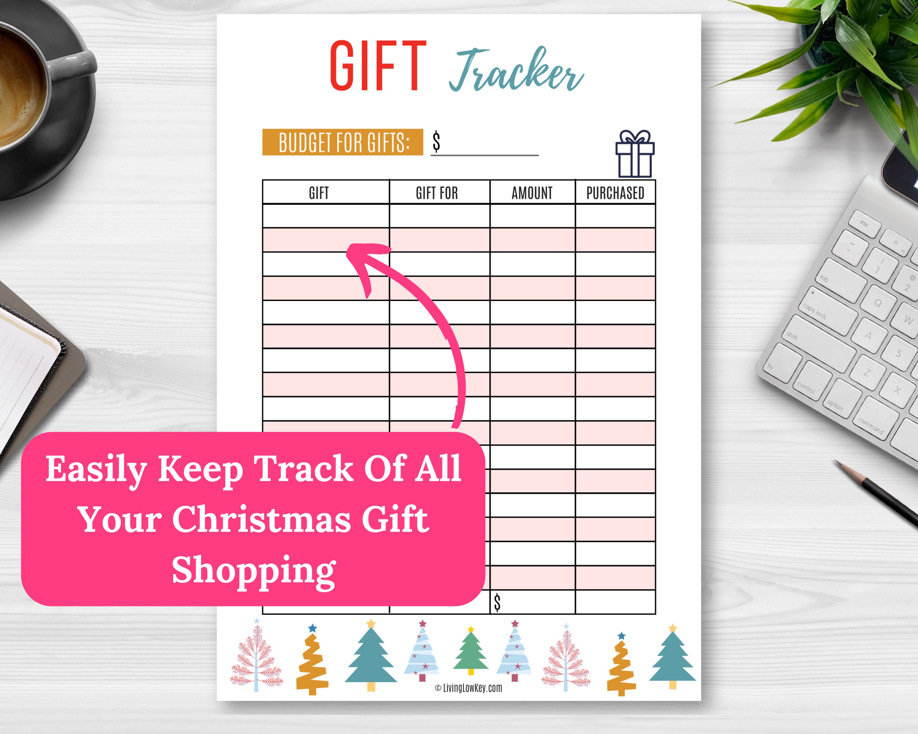 Christmas Gift Planner Printable Savings Tracker Gift - Etsy