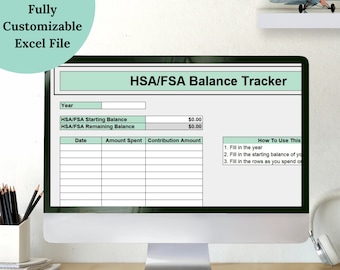 HSA & FSA Balance Tracker – Financial Planner (Digital Planner)