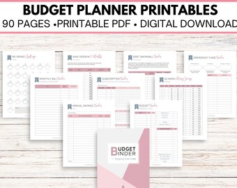 Budget Binder Printable BUNDLE, Budget Planner Printables, Financial Planner, Instant Download