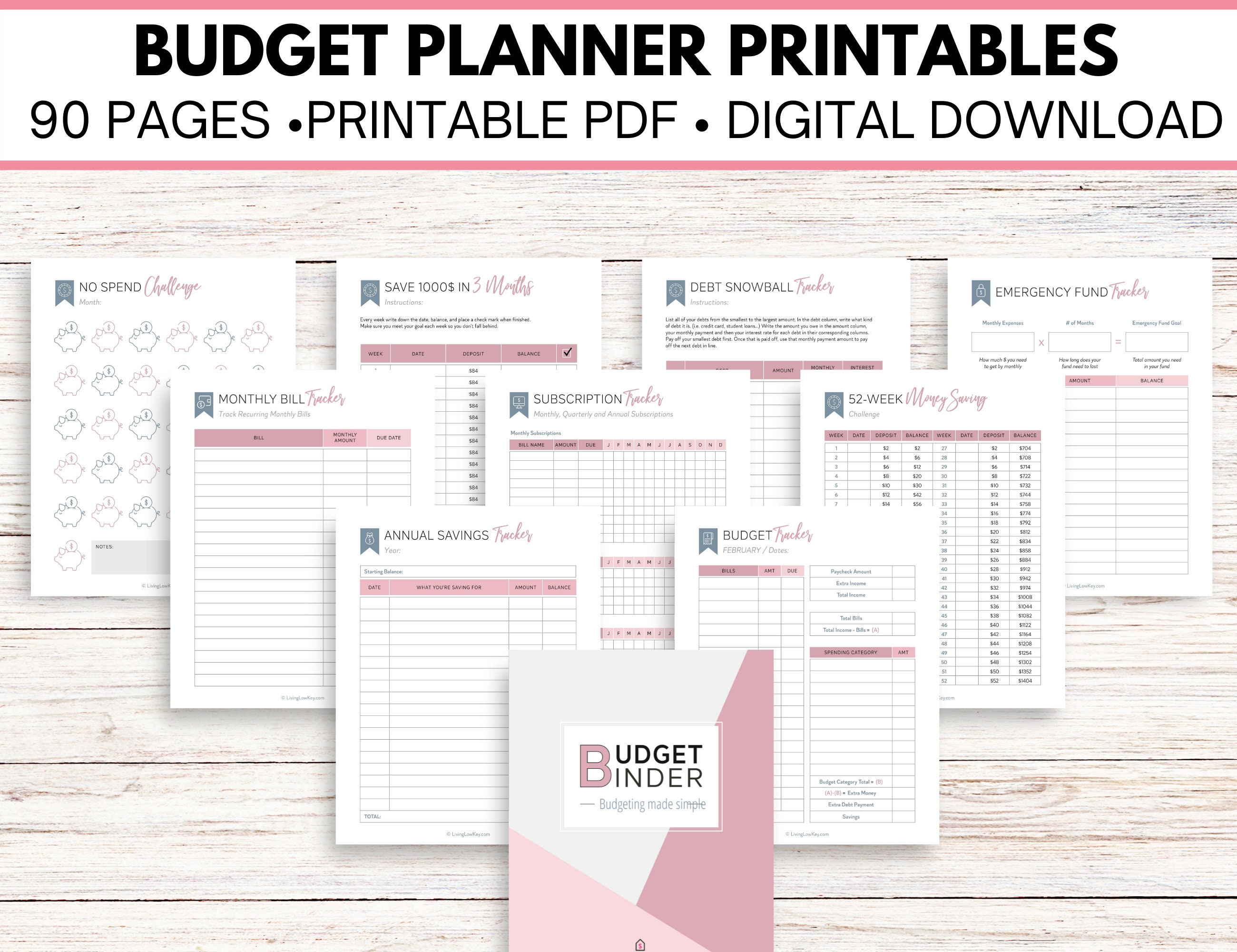 Budget Binder Printable BUNDLE, Budget Planner Printables, Financial