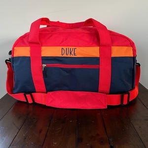 Personalized duffle bag with name embroidery | Monogram kids duffle bag | Personalized overnight bag | Personalized kids sports bag