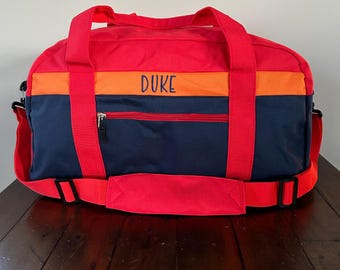 Personalized Kids Duffle Bag: Embroidered Name, Overnight Bag