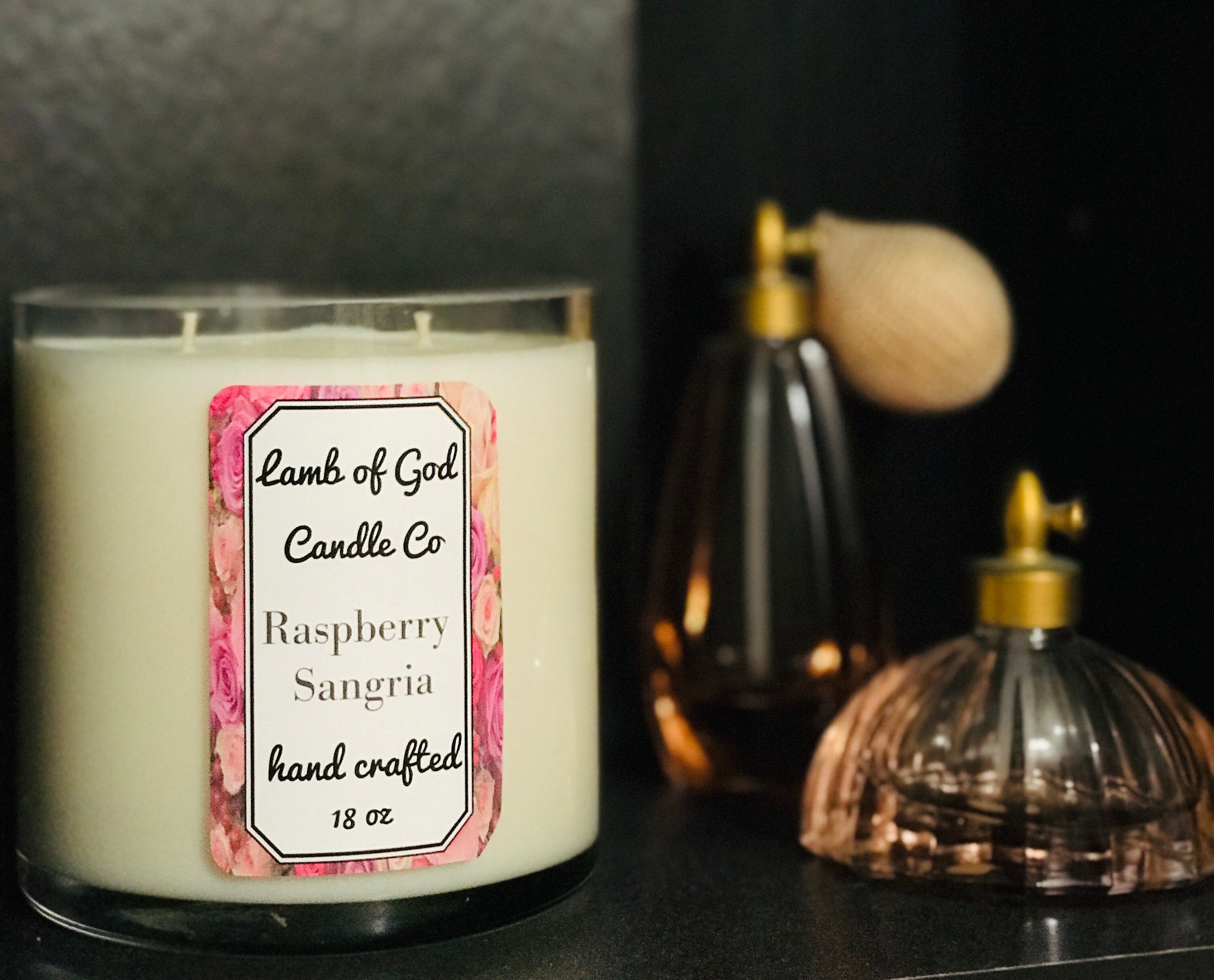 18oz double wick soy wax candle crafted with a message of Etsy