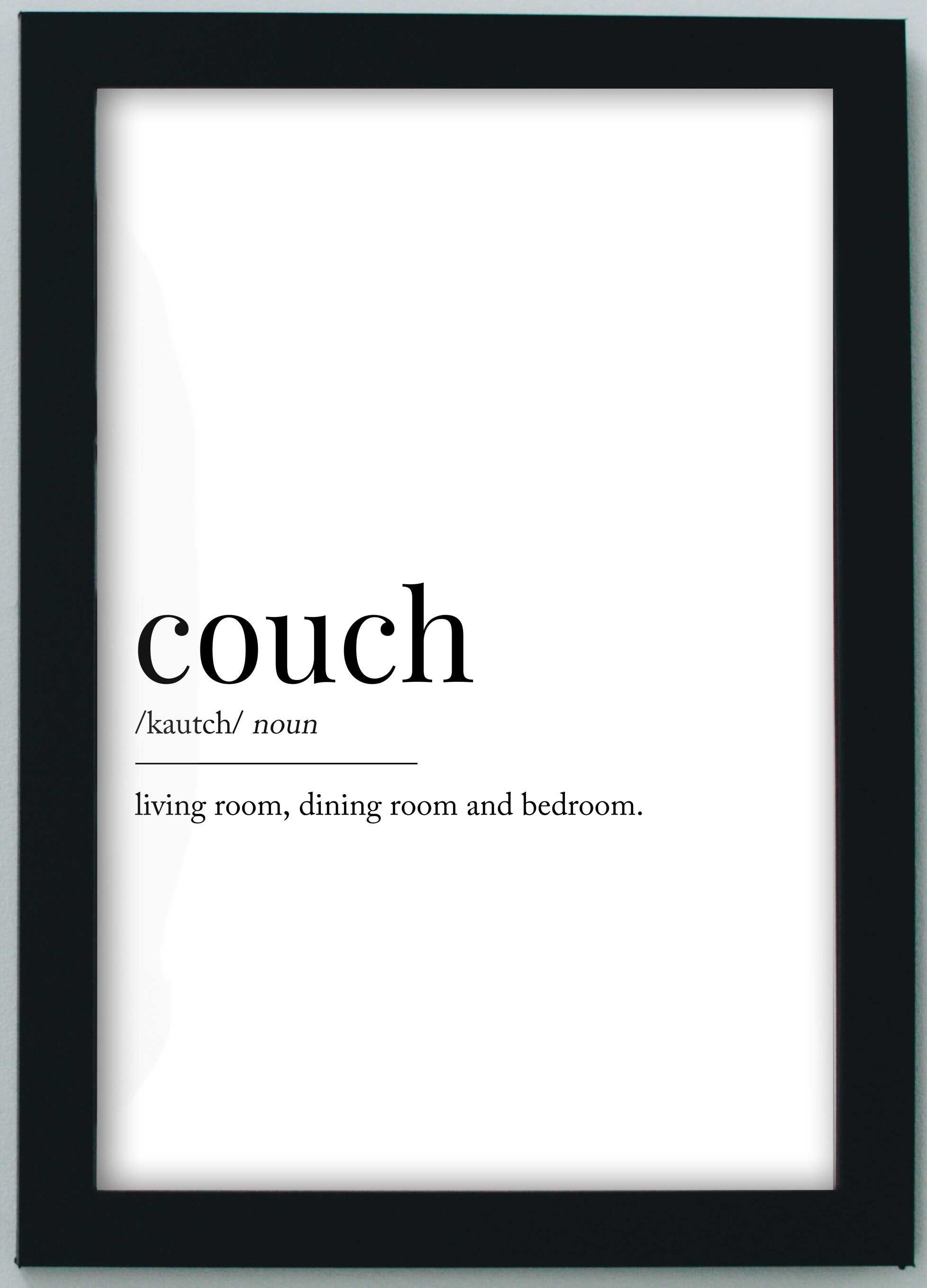 Couch Definition Downloadable Print Printable Quote Etsy