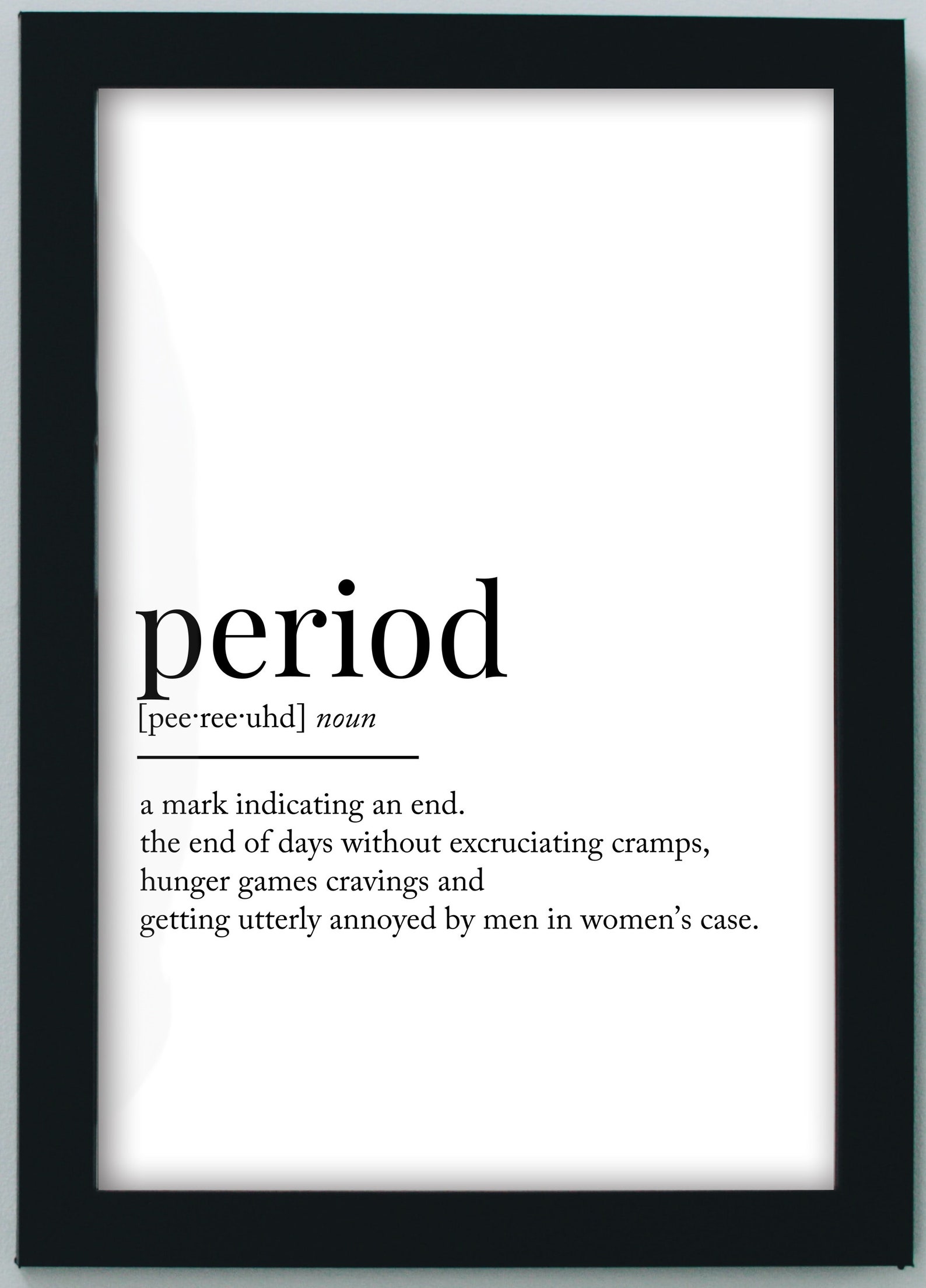 Period Definition Downloadable Print, Printable Quote, Definition Print