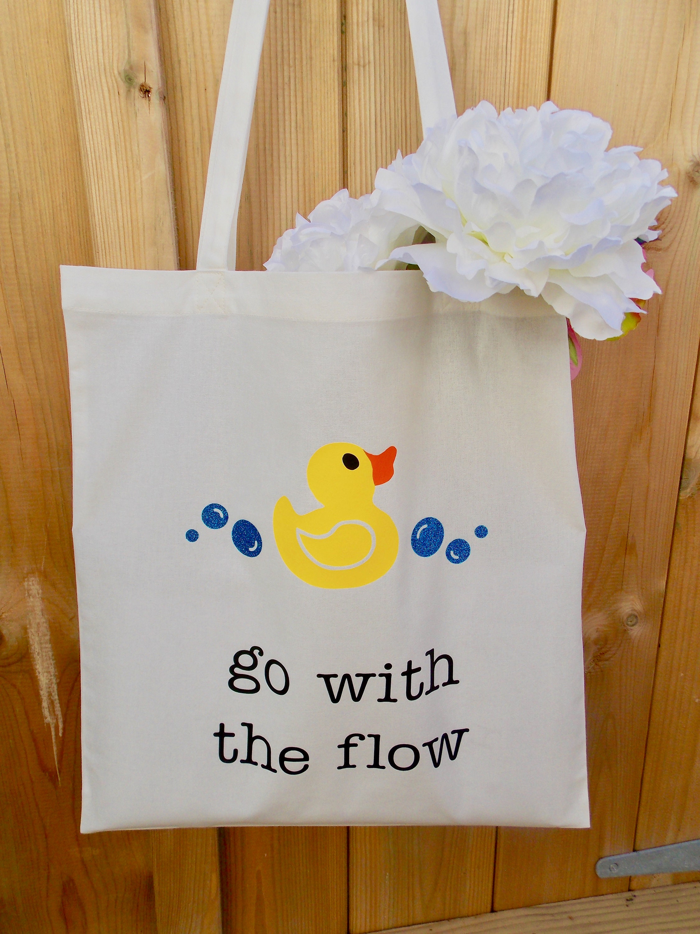 duck shopping bag purple
