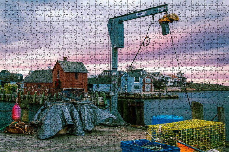 Puzzle Martha's Vineyard Fishing Village 100, 500, 1000 piece Jigsaw Puzzle Original Art Photography Family, Gift, Adults, Children image 3