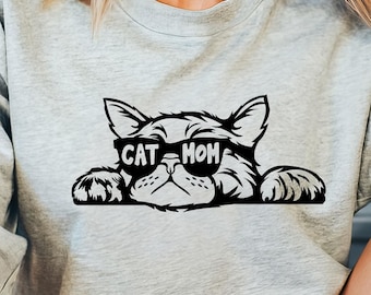Cat Mom SVG files for cricut and silhouette | Cat Lovers | Cat mom | svgs for Cricut & Silhouette | Cutting Files | funny cat mom svg files