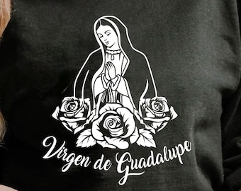 Virgen de Guadalupe SVG: Virgin Mary with Roses (Digital File)