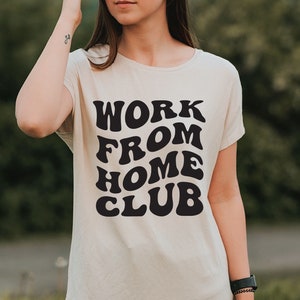 Werk vanuit Home Club SVG & PNG | Externe werkbestanden voor cricut en silhouet, H.O. SVG, grappige externe medewerker | Het shirt SVG, bestand knippen |