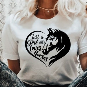 Apenas uma garota que ama cavalos SVG Horse Heart SVG, DIgital Download Horse SVG, Beautiful Horse Svg,, Horse Silhouettes for Cricut, Png,