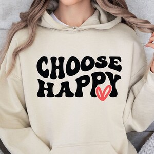 Escolha Happy SVG PNG PDF, Happy Face Svg, Inspirational Svg, Cute heart Positive Quote, Manifestation Svg, Motivational Svg, Self Love Svg