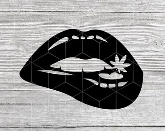 Sexy Weed Lips Svg - Etsy