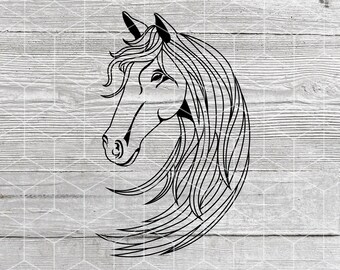 Horse Head SVG: Silhouette Cut File for Cricut (Digital Download)
