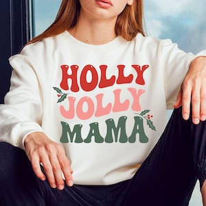 Holly Jolly Mama SVG | PNG | Holly Jolly Svg | Mom life Svg | Jolly Mama Png | Christmas Vibes Svg | Christmas Vibes Png | Mama And Mini