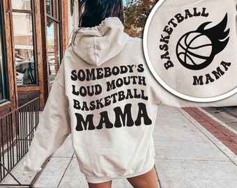 Basketball Mama SVG: bocca larga, lettere ondulate e impilate (download digitale)