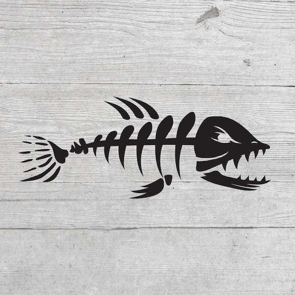 Fish Skeleton Logo Etsy