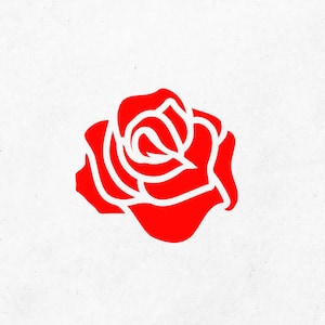 ROSE SVG - Rose Clipart, Rose Cut File, Cricut Rose Svg, Red Roses Svg, Love Svg, Rose Silhouette, Love Rose Svg, Flower Svg, Red Flower Svg