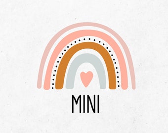 Pastel Rainbow Easter SVG Cut File Boho Rainbow Sticker SVG File ...