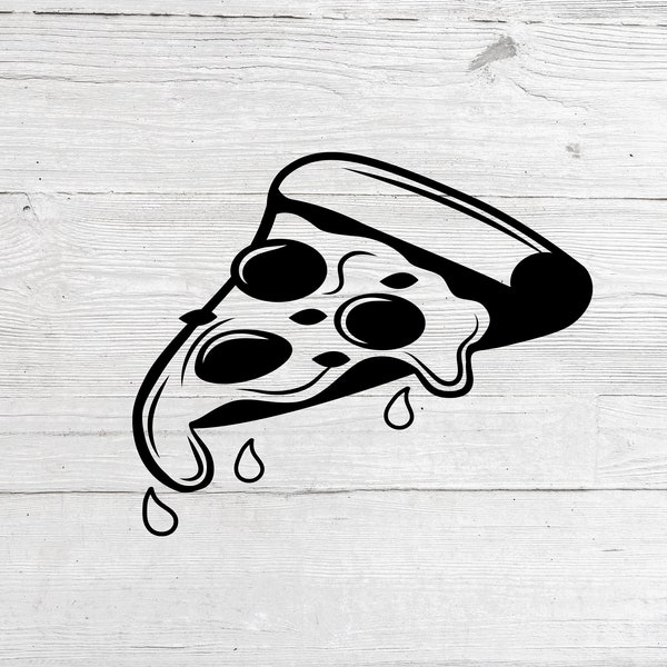 Pizza svg / Pepperoni Pizza svg / I Love Pizza svg / Food svg - Cutting files - Silhouette & Cricut dxf/ai/eps/png f-2