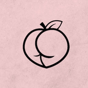 Peach Ass Svg - culo sexy - File Svg di culo erotico per Cricut e Silhouette -SVG EPS PDF Png Clipart Vector File, Culo Sexy