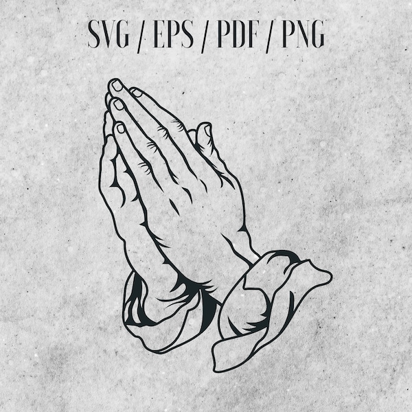 Praying Hands Silhouette SVG / Praying Hands png design / Vector Praying Hands / christianity SVG / Faith In God / Cricut / Silhouette / PNG