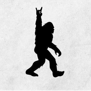 Rock On Bigfoot SVG: Yeti, Sasquatch Cut Files for Cricut