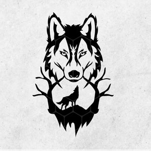 Wolf SVG File: Animals Vector Graphics for Cricut, Silhouette (Digital Download)