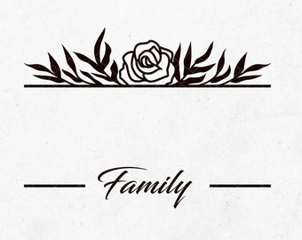 Rose Family Frame SVG, Floral Rose, Wreath Welcome sign svg for cricut, Rustic Sign, Clip Art, Cutting files, Cut file, Cricut, Silhouette,