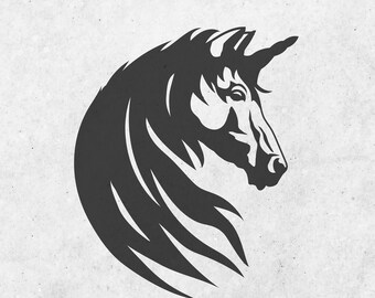 Unicorn Head SVG, Unicorn Face vector files, SVG Png Eps Pdf Files, Cricut Cut file SVG, Silhouette Svg, Cutting Files- Easy Download