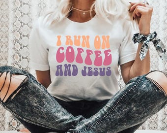 I Run on Coffee and Jesus SVG: Christian T-Shirt & Mug Cut File