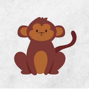 Layered Monkey svg, baby nursery svg, animal baby shower, Monkey svg, jungle animals, cute baby animals, safari animals