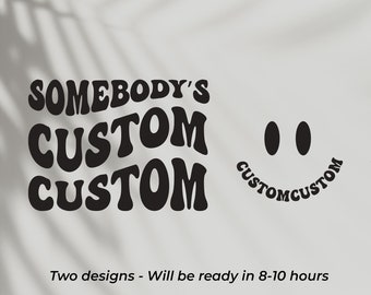 Personalized Wavy Text SVG: Custom Cut File for Cricut (Digital Download)