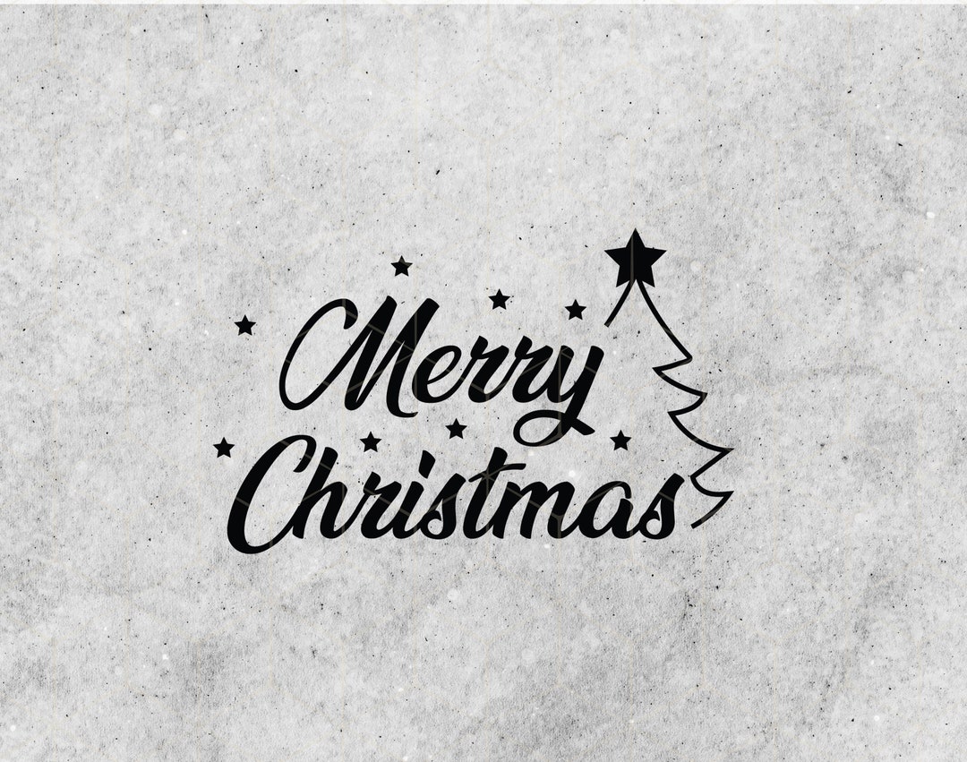 Merry Christmas SVG: Holiday Cut File for Cricut, Silhouette (digital ...