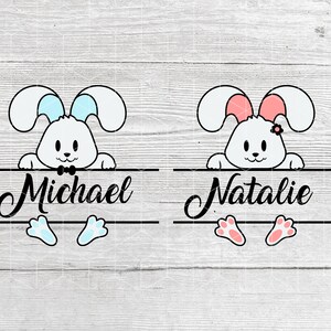 Hase SVG, Ostern SVG, DIY Hase Split Rahmen, süßes Häschen SVG, Hase Gesicht svg, Silhouette Cut File, Ostern Split Monogramm, junge Mädchen Ostern