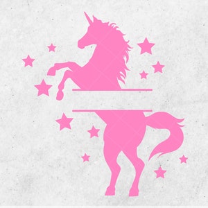 Unicorn Monogram Svg, Unicorn Svg, Unicorn Split Frame, Unicorn Clip Art, Unicorn Graphics, Horse Prints,Unicorn Svg Design, Svg, Cut File