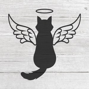 Cat Memorial Svg, Cat Memorial frame File SVG per Cricut, Angel Wings Svg, Pet Loss Svg, Cat Memory Svg, Pet Love Svg, Memory of Cat Svg