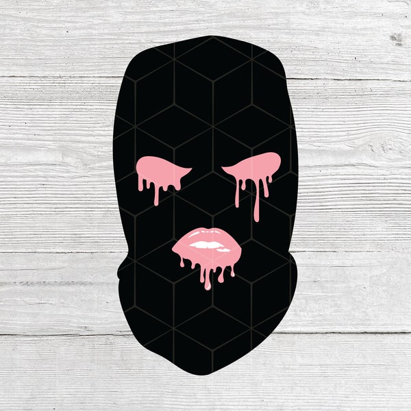 Womans Ski Mask Svg - Baddie SVG - Hot Girl SVG - Girl Ski Mask SVG - The Drip Svg - Savage Svg - Svg Png - Pink Aesthetic - Grunge Svg