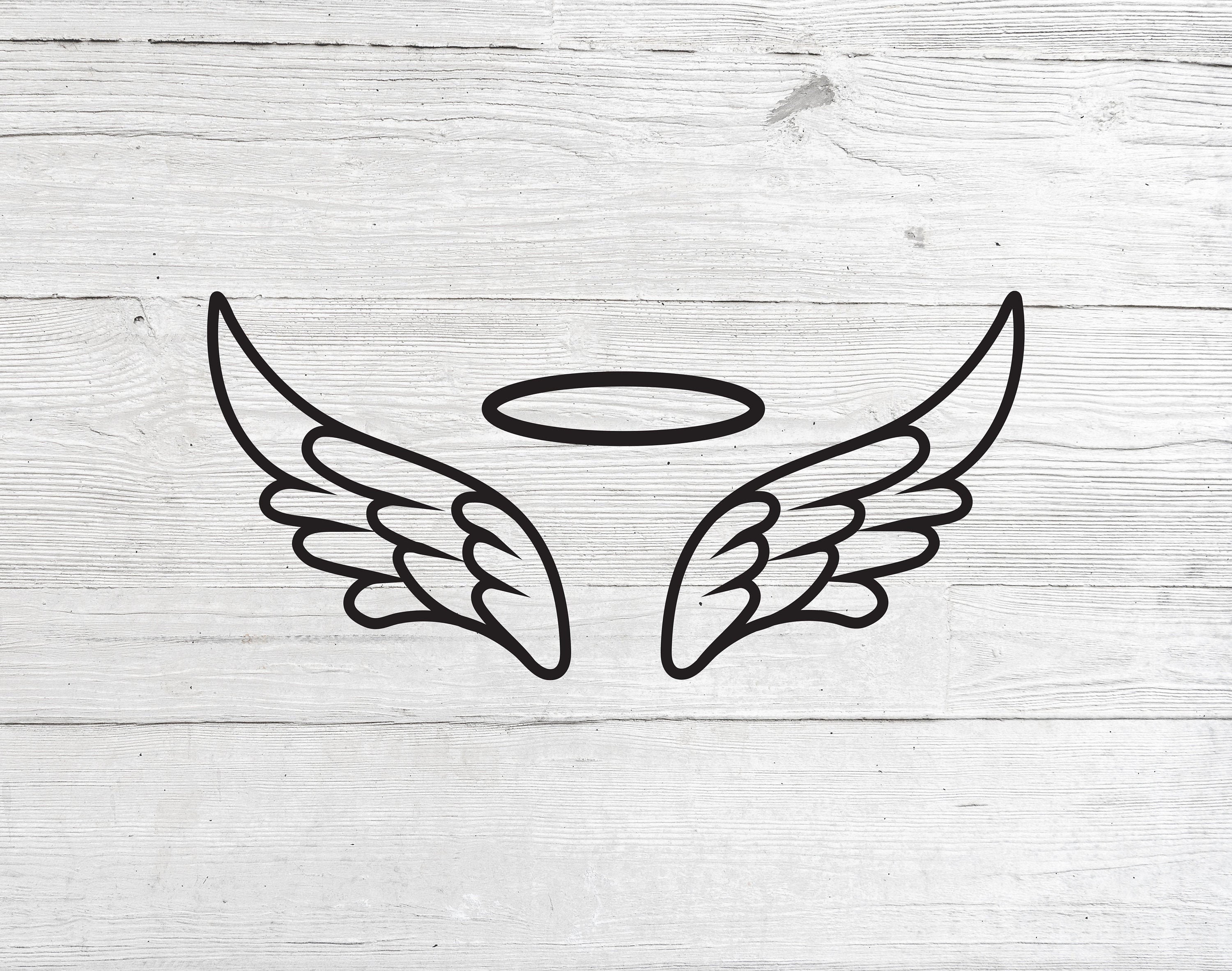 Angel Wings Halo Svg Png Eps DIGITAL FILES for Cricut - Etsy