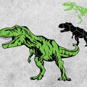 Tyrannosaurus rex a strati in formato SVG, file SVG T-rex per cricut, file vettoriali Trex Tyrannosaurus T-shirt, file di taglio dinosauro Trex silhouette stampa