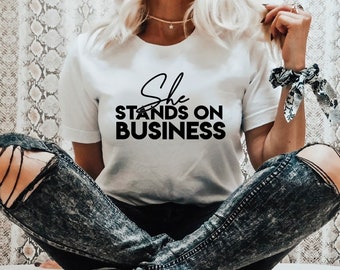 Sie steht auf Business SVG: Boss Hustle Cut Datei (Digitaler Download)