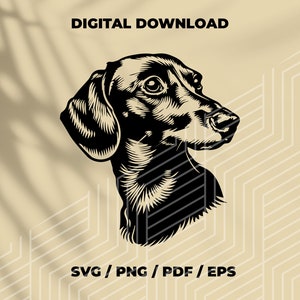 Dackel Gesicht SVG, Wurst Hund SVG-Dateien für Cricut, niedlicher Hund SVG, Hundegesicht Datei für Cricut und Schneidemaschinen, sofort Download
