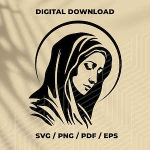 Virgen de Guadalupe SVG: Virgin Mary, Mother Mary (Digital File)