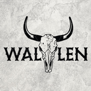 Retro Wallen Bull Skull SVG and PNG, Country Western Png Digital Download, Cowboy Design, Western Cowgirl, Wallen PNG File Download
