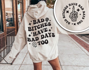 Bad Bitches Have Bad Days Too SVG PNG: Retro Smiley Design (Digital Download)