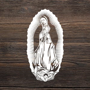 Virgen de Guadalupe SVG PNG File, Virgem Maria Svg, Mãe Maria Svg, Senhora de Guadalupe, Virgem do México Digital Flie Cricut e Silhouette