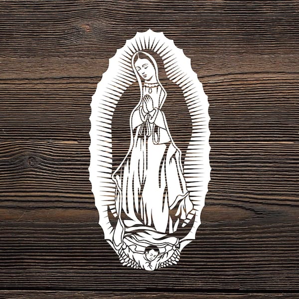 Virgen de Guadalupe SVG PNG File, Virgin Mary Svg, Mother Mary Svg, Lady of Guadalupe, Virgin of Mexico Digital Flie Cricut and Silhouette