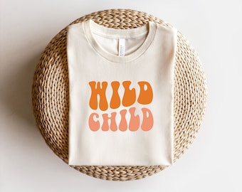 Wild Child SVG: Boho Wavy Letters, Cricut & Silhouette Cut File