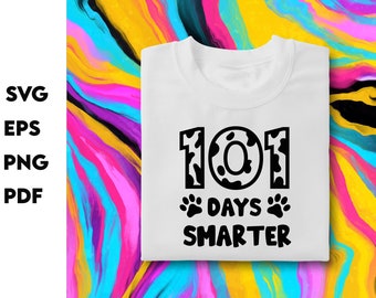 101 Days of School SVG: Dalmatian Teacher Design (Digital Download)