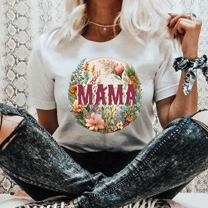 Maman PNG, sublimation Png, fleur mama Png, maman rétro Png, conception par sublimation, maman Png, conception de chemise de maman, fête des mères, téléchargement immédiat